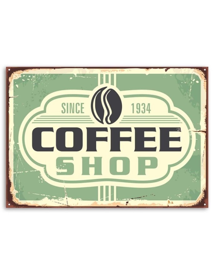 Coffee shop retro - Decorative Canvas painting | FEEBY