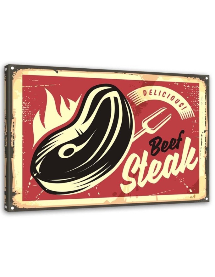 Retro steak - Canvas prints for the kitchen | FEEBY