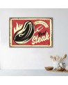 Retro steak - Canvas prints for the kitchen | FEEBY
