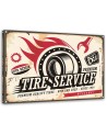 Retro tyre signboard - Vintage style Canvas painting | FEEBY