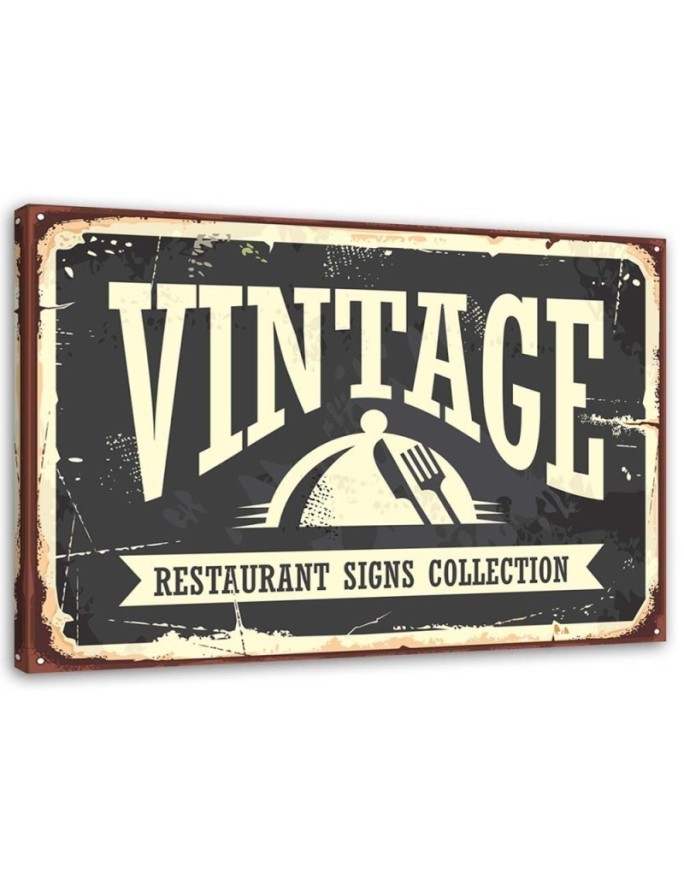 Vintage restaurant signboard - Canvas prints for restaurant | FEEBY