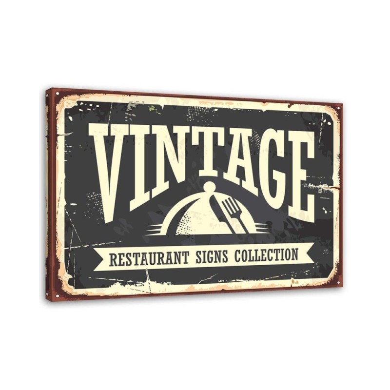 Vintage restaurant signboard - Canvas prints for restaurant | FEEBY