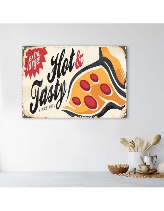 Retro pizza - Canvas prints for the kitchen | FEEBY