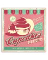 Retro cupcake signboard - Canvas prints for cafe | FEEBY