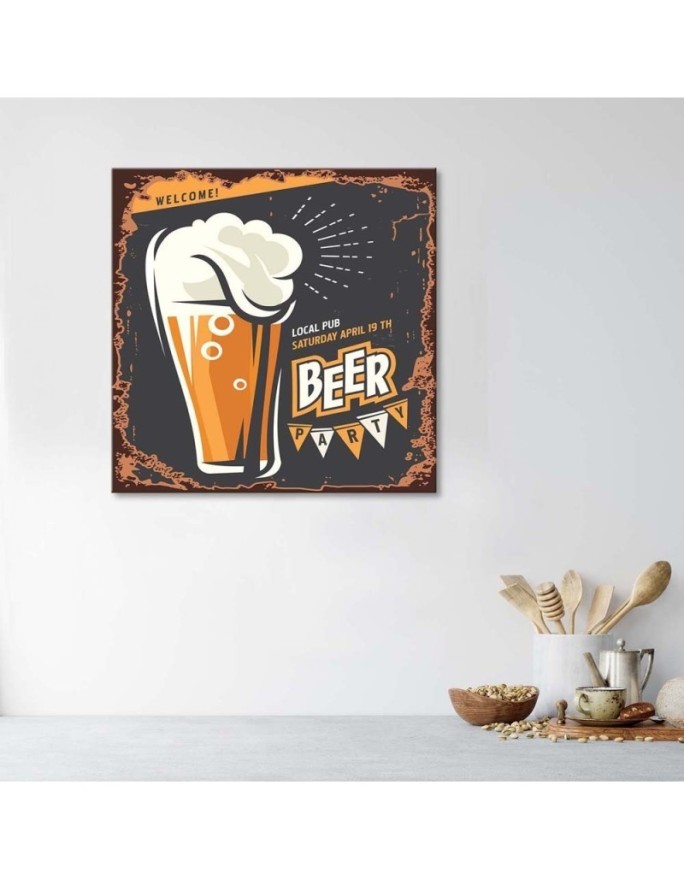 Beer signboard - Canvas prints for bar | FEEBY