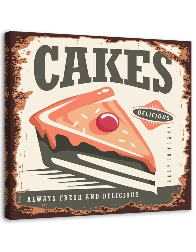 Retro signboard patisserie - Canvas prints for cafe | FEEBY