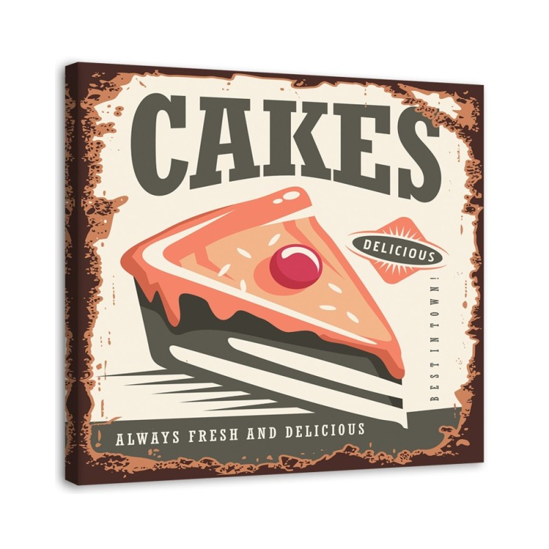 Retro signboard patisserie - Canvas prints for cafe | FEEBY