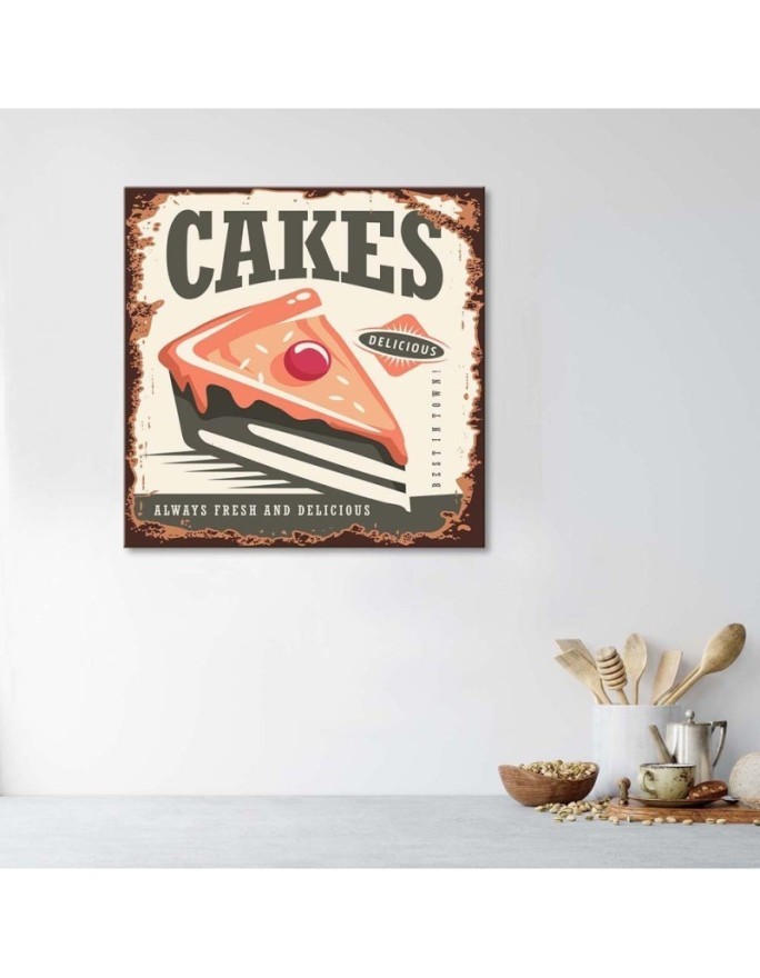 Retro signboard patisserie - Canvas prints for cafe | FEEBY