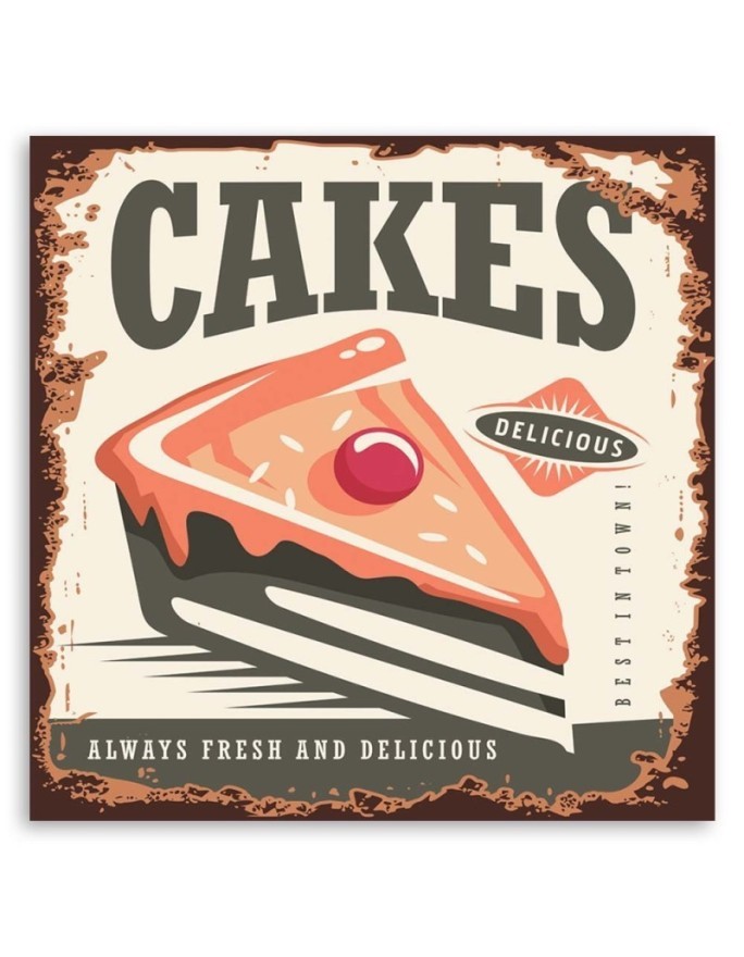 Retro signboard patisserie - Canvas prints for cafe | FEEBY