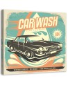 Retro signboard car wash - Vintage style Canvas prints | FEEBY