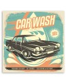 Retro signboard car wash - Vintage style Canvas prints | FEEBY