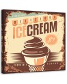 Retro signboard ice cream parlour - Canvas prints for a restaurant | FEEBY