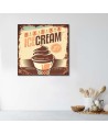 Retro signboard ice cream parlour - Canvas prints for a restaurant | FEEBY
