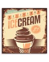 Retro signboard ice cream parlour - Canvas prints for a restaurant | FEEBY