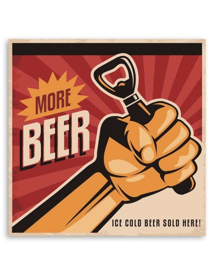 More beer - Canvas prints for bar, garage | FEEBY