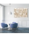 Retro city - Vintage style Canvas painting | FEEBY