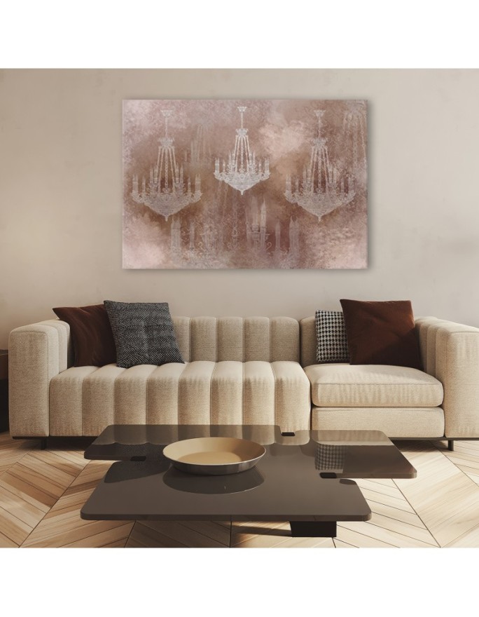 Vintage chandelier - Modern Canvas painting for living room | FEEBY