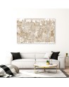 Merry city - Modern Canvas painting for living room | FEEBY
