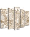 Retro city - Modern Canvas painting for living room | FEEBY