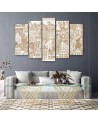 Retro city - Modern Canvas painting for living room | FEEBY