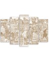 Retro city - Modern Canvas painting for living room | FEEBY
