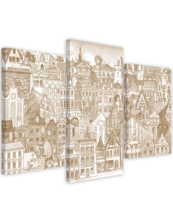 Merry city - Painting for children's room | FEEBY
