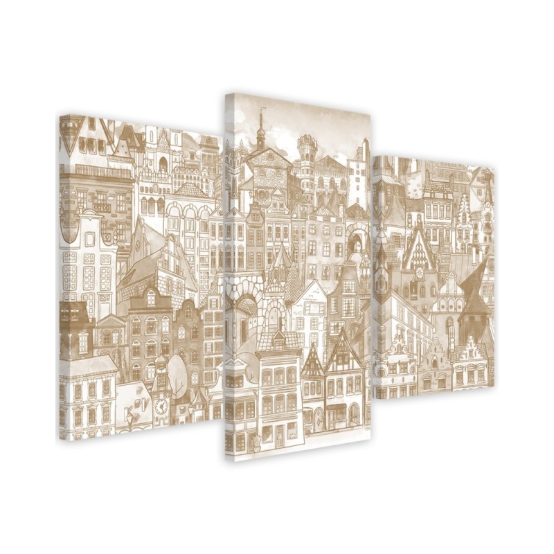 Merry city - Painting for children's room | FEEBY