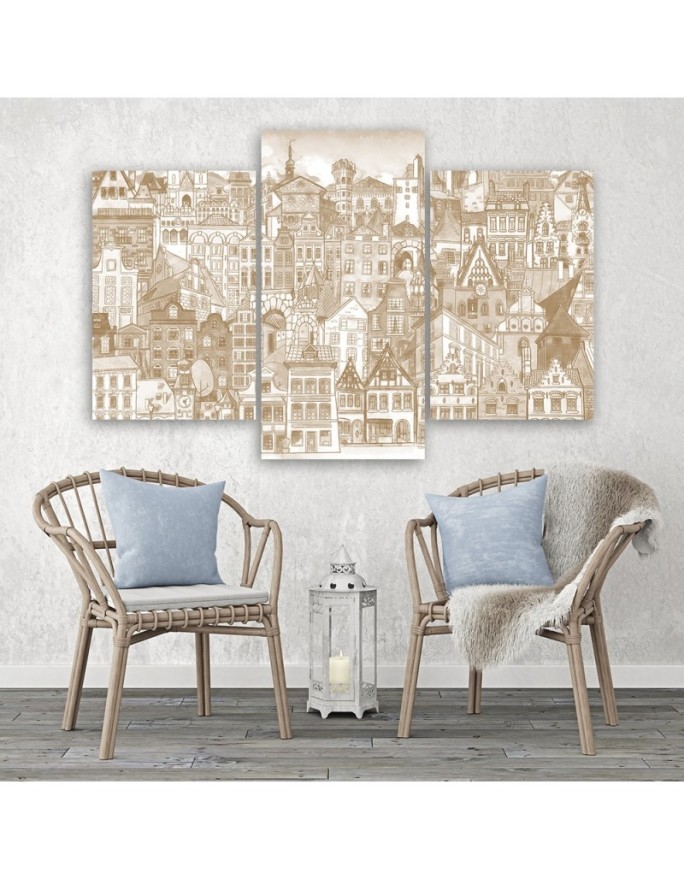 Merry city - Painting for children's room | FEEBY