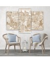 Merry city - Painting for children's room | FEEBY