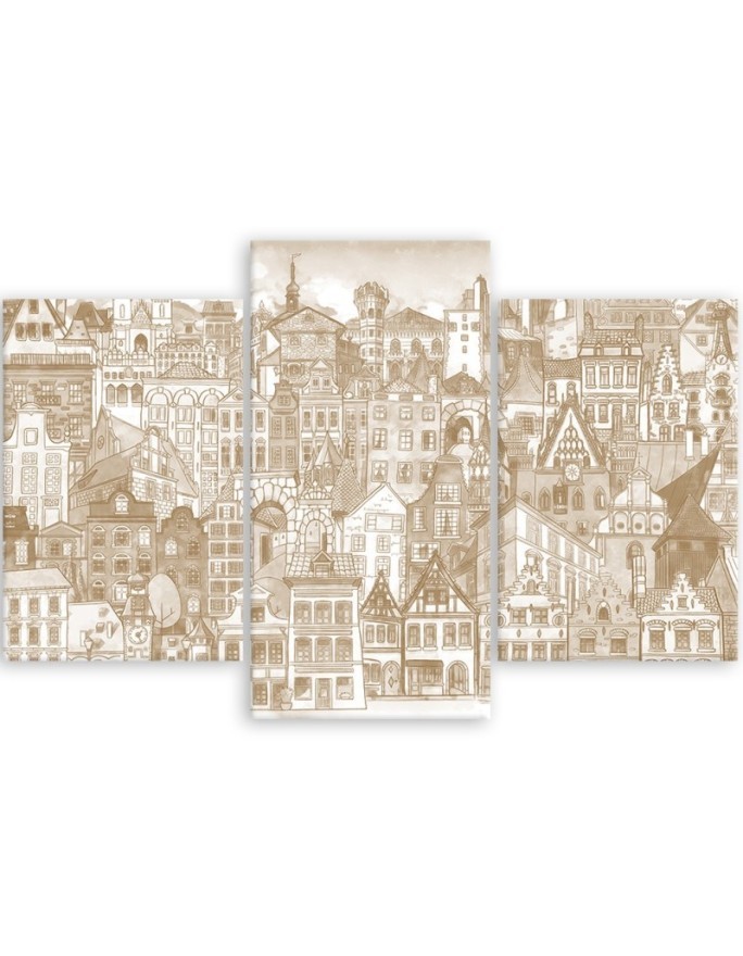 Merry city - Painting for children's room | FEEBY