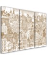 Merry city - Painting Canvas for a child's room | FEEBY