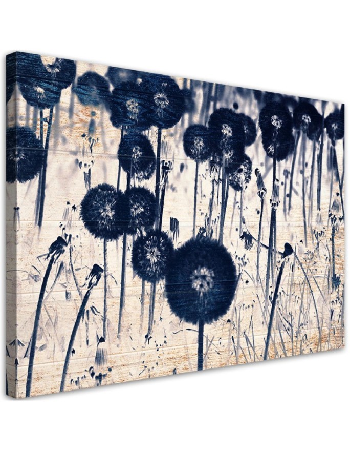 Dandelion on old boards - Canvas print | FEEBY