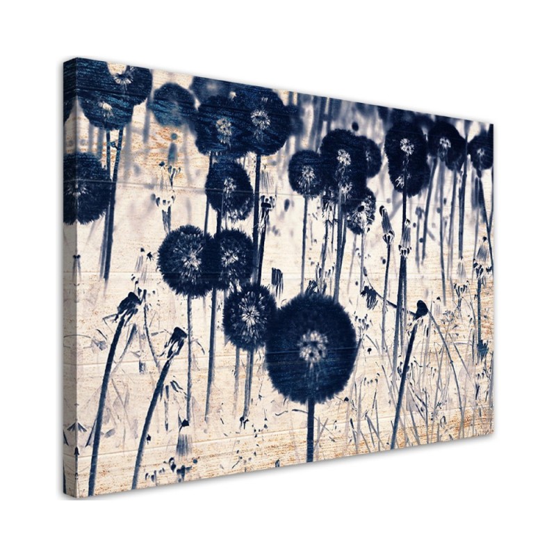 Dandelion on old boards - Canvas print | FEEBY