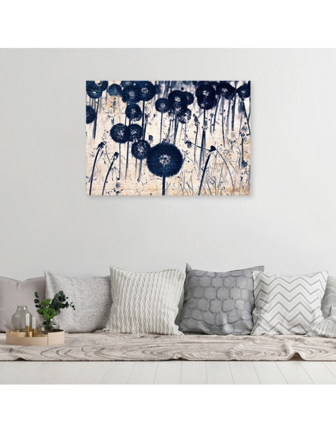Dandelion on old boards - Canvas print | FEEBY