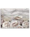 Beige flowers in bloom - Modern Canvas painting for living room | FEEBY