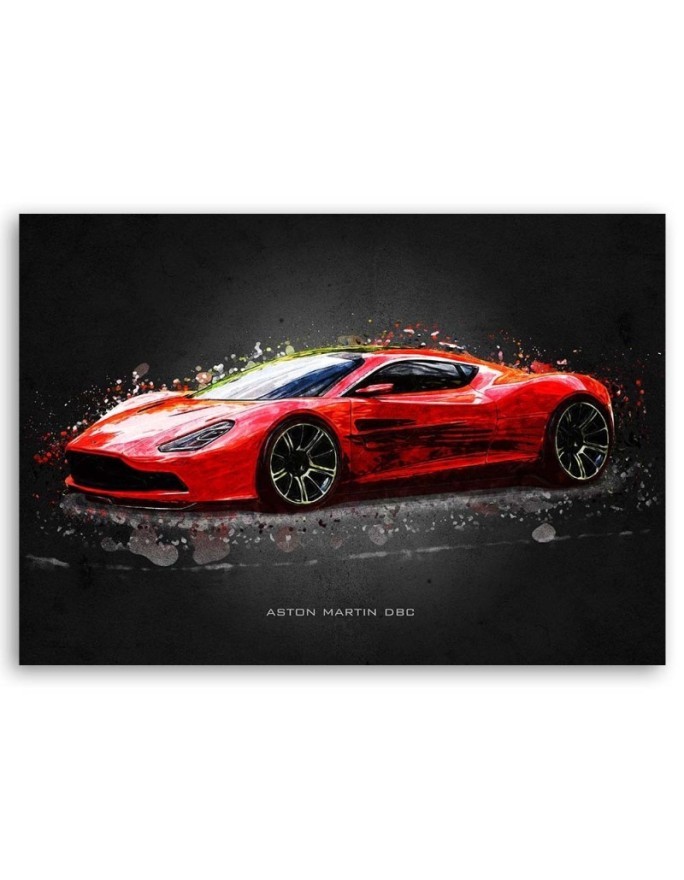 Canvas prints of cars for the office - Red Aston Martin | FEEBY