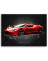 Canvas prints of cars for the office - Red Aston Martin | FEEBY