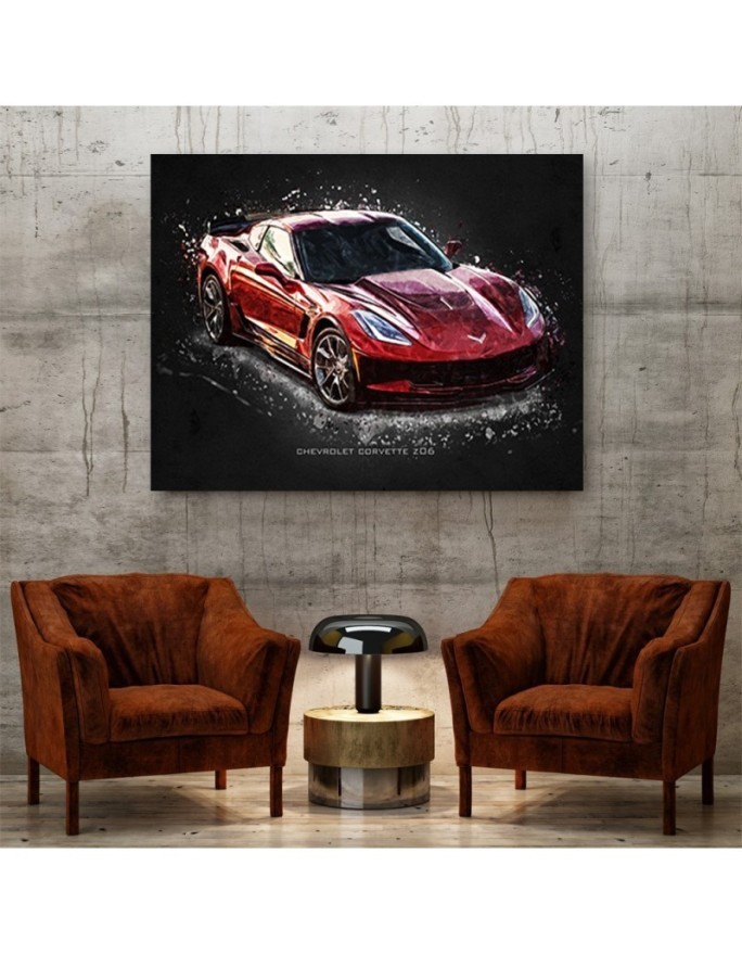 Car Canvas prints - Chevrolet Corvette Z06 | FEEBY