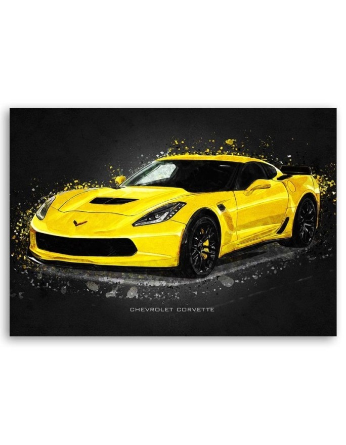 Automotive Canvas prints - Chevrolet corvette | FEEBY