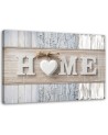 Decorative Canvas painting - Home inscription on wood background | FEEBY