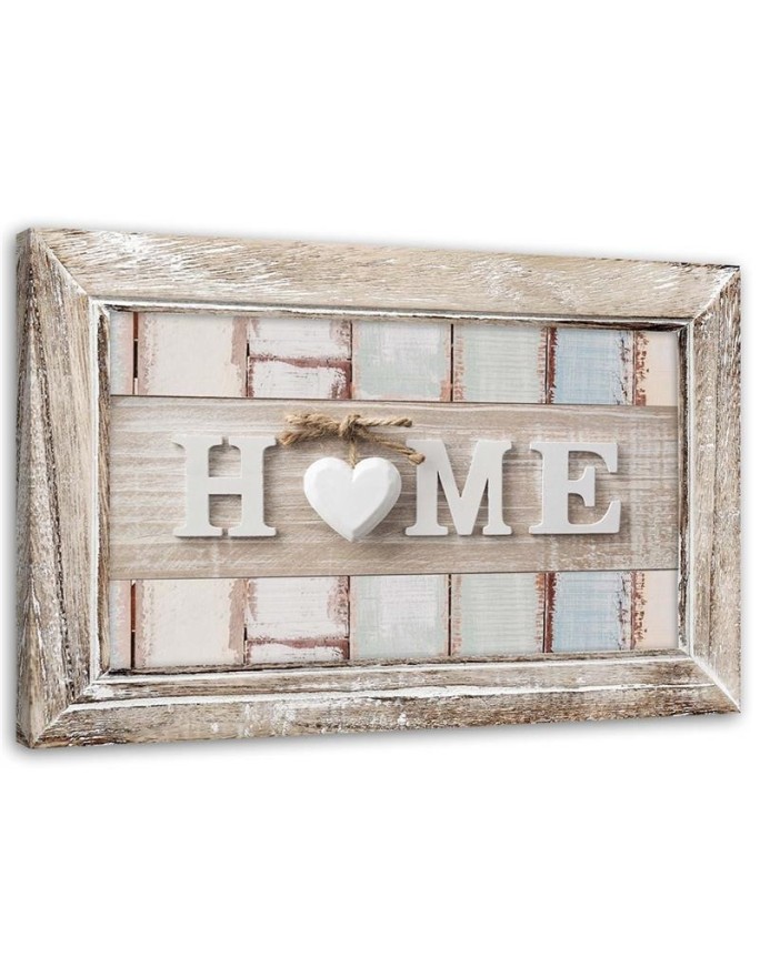 Modern painting - Home inscription with heart in vintage style | FEEBY
