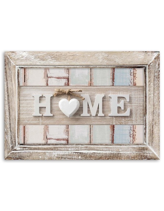 Modern painting - Home inscription with heart in vintage style | FEEBY