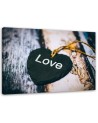 Wall art picture for living room - Heart with Love inscription | FEEBY
