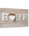 Canvas prints for living room canvas - Home inscription in light tones | FEEBY