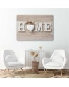 Canvas prints for living room canvas - Home inscription in light tones | FEEBY