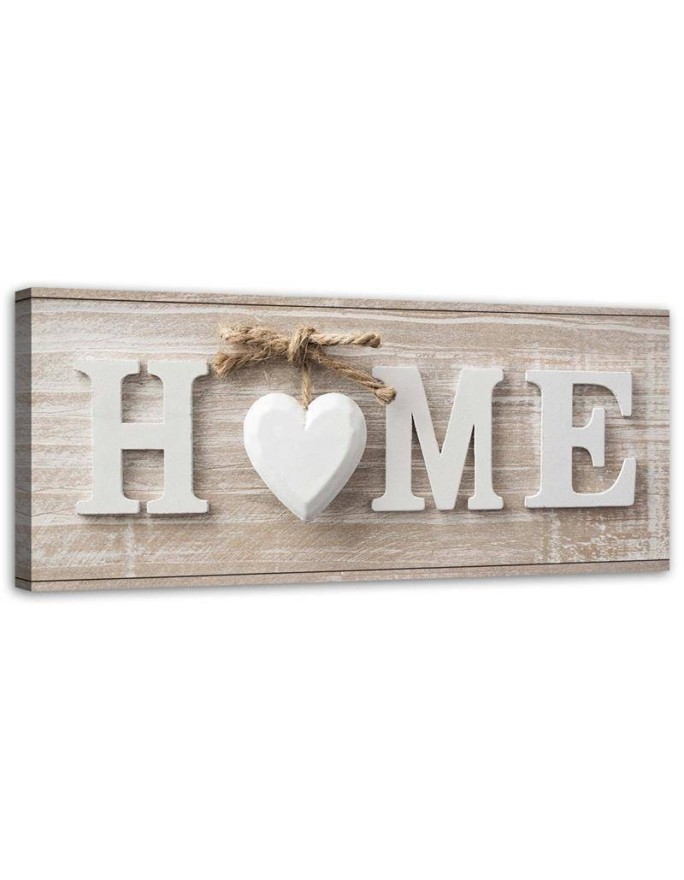 Canvas prints for living room canvas - Home inscription with heart | FEEBY