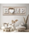 Canvas prints for living room canvas - Home inscription with heart | FEEBY