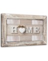 Home quote in light wood with frame - Canvas prints for bedroom | FEEBY