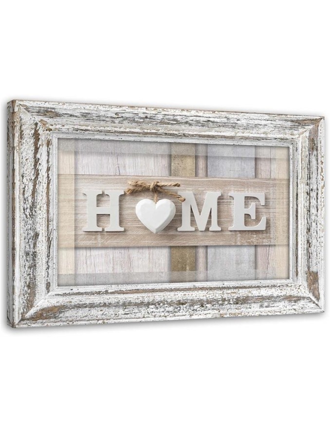 Home Quotes in pastels with a frame - Canvas prints for the bedroom | FEEBY