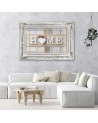 Home Quotes in pastels with a frame - Canvas prints for the bedroom | FEEBY
